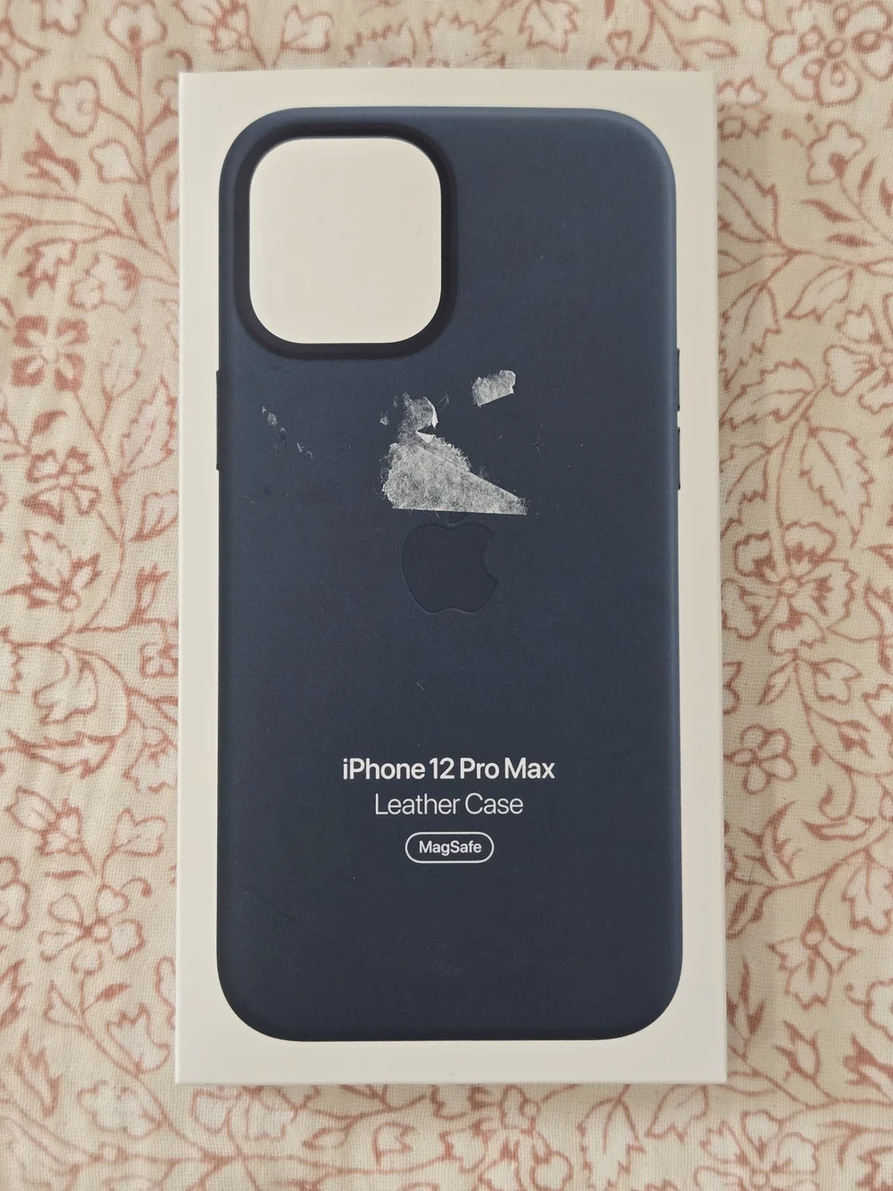Apple iPhone 12 Pro Max Leather Case in Navy Blue Magsafe